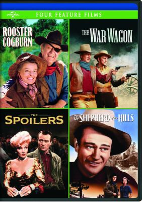 Image of Rooster Cogburn/The War Wagon/The Spoilers (1942)/Shepherd of the Hills Four Feature Films DVD boxart