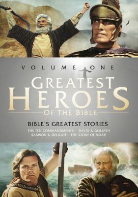 Image of Greatest Heroes of the Bible: Vol 1 - The Bible's Greatest Stories: The Ten Commandments/The Story of Noah/David & Goliath/Samson & Deliah  DVD boxart