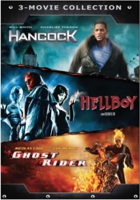 Image of Ghost Rider (2007) / Hancock / Hellboy (2004) DVD boxart