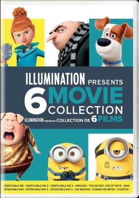 Image of Illumination Presents: Despicable Me/Despicable Me 2/Despicable Me 3/Minions/The Secret Life of Pets/Sing DVD boxart