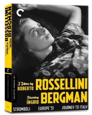Image of 3 Films By Roberto Rossellini Starring Ingrid Bergman Criterion DVD boxart