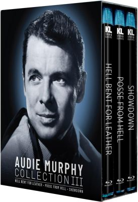 Image of Audie Murphy 3 Movie Collection [Hell Bent for Leather/Posse from Hell/Showdown] Kino Lorber Blu-ray boxart