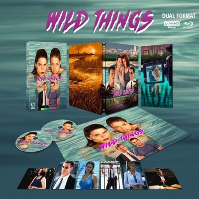 Image of Wild Things Dual Format Deluxe Steelbook Arrow Films Blu-ray boxart
