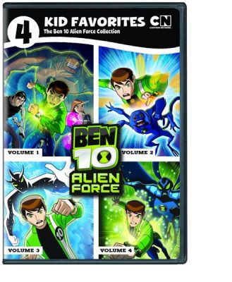 Image of 4 Kid Favorites Cartoon Network Ben 10 Alien Force DVD boxart