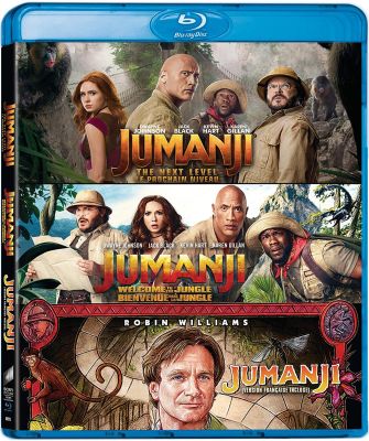 Image of Jumanji: The Next Level / Jumanji: Welcome To The Jungle / Jumanji 1995Blu-ray boxart